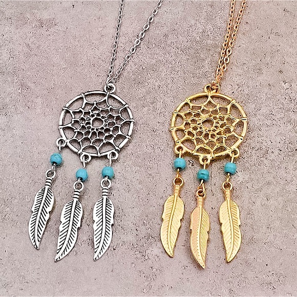 ⚜️[𝟯/$𝟭𝟴]⚜️Silver Dreamcatcher Boho Choker NEW - Picture 5 of 9